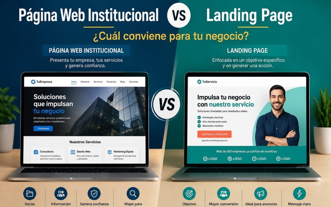 Página Web Institucional vs Landing Page: Cuál Conviene para tu Negocio